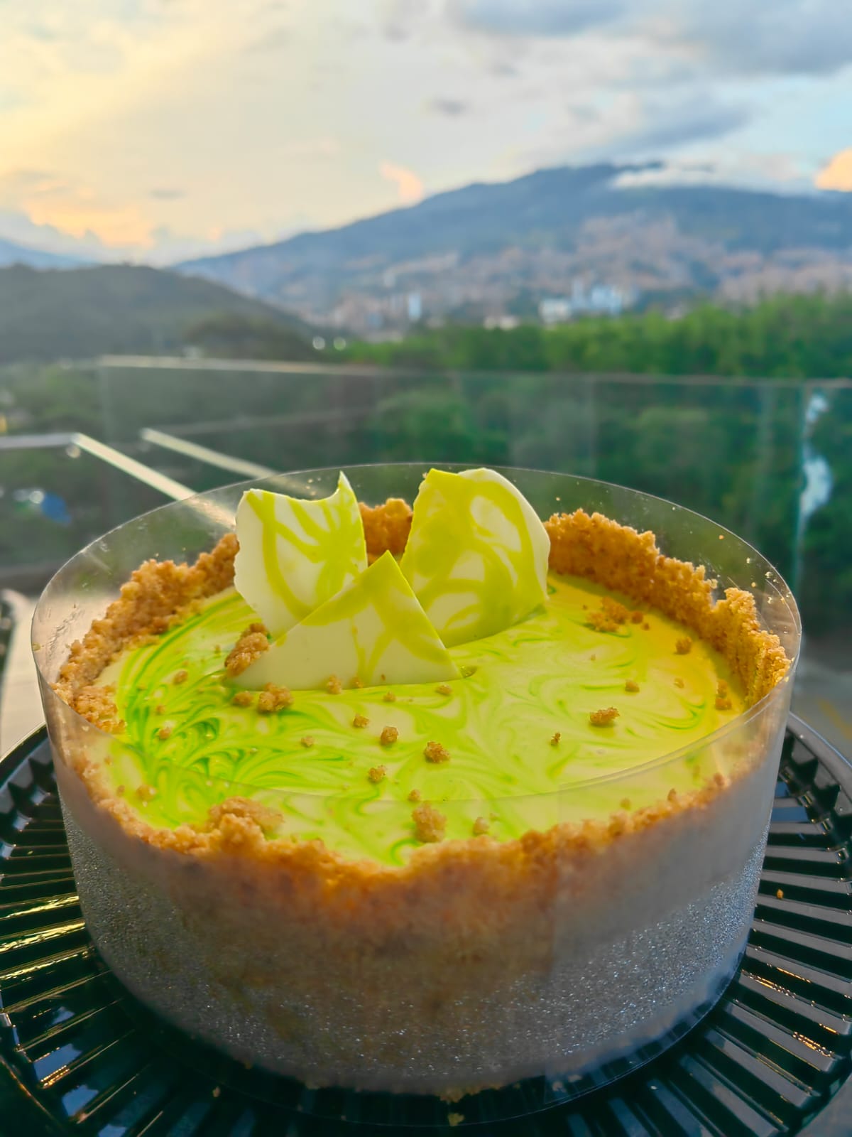 Cheesecake de pistacho: diseño de referencia