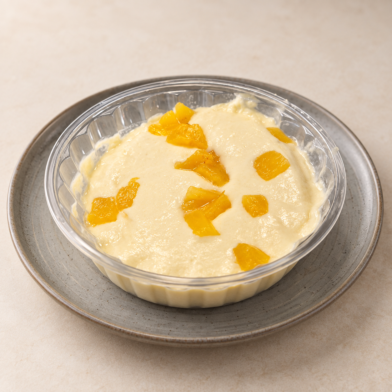 Cheesecake de piña colada: diseño de referencia